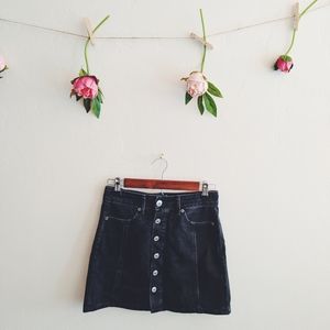 AE Black Mini Denim Skirt